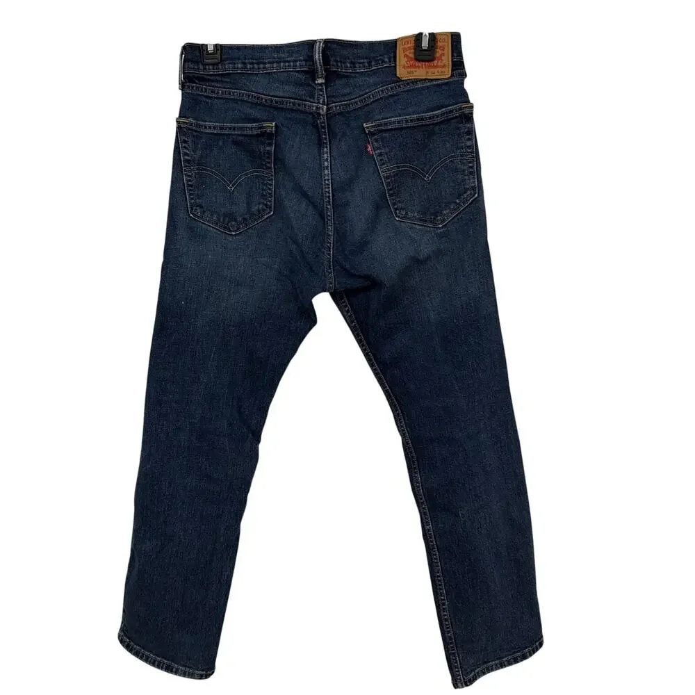 Men’ 505 Levi Strauss Jeans Dark Wash Size 34 X 30